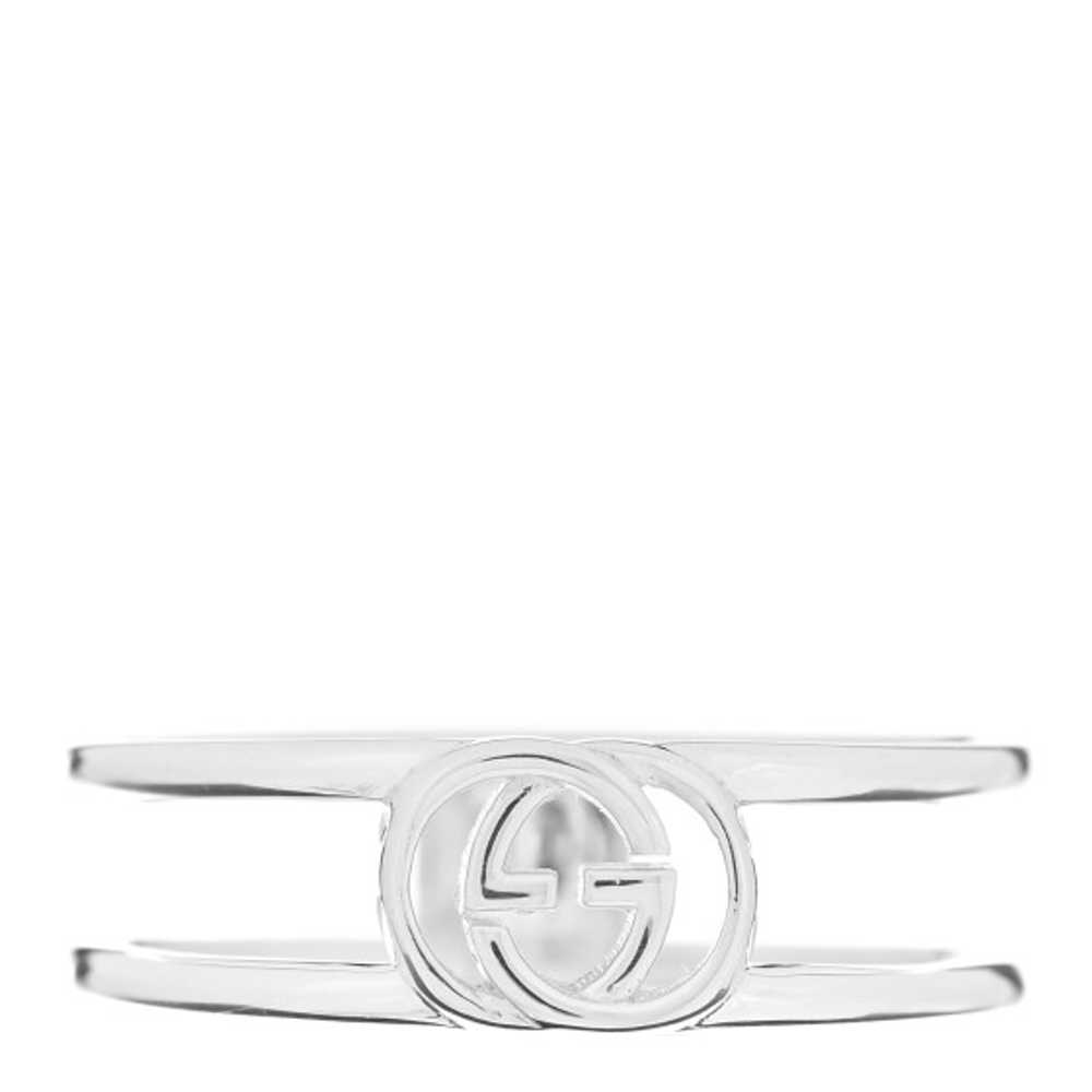 GUCCI Sterling Silver 6mm Interlocking G Open Ban… - image 1