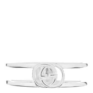 GUCCI Sterling Silver 6mm Interlocking G Open Ban… - image 1