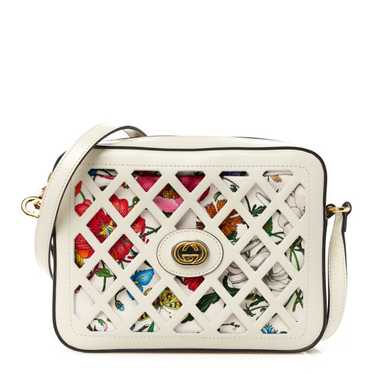 GUCCI Canvas Calfskin Flora Infinity Cutout Shoul… - image 1