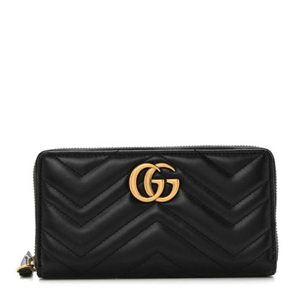 GUCCI Calfskin Matelasse GG Marmont Zip Around Wa… - image 1