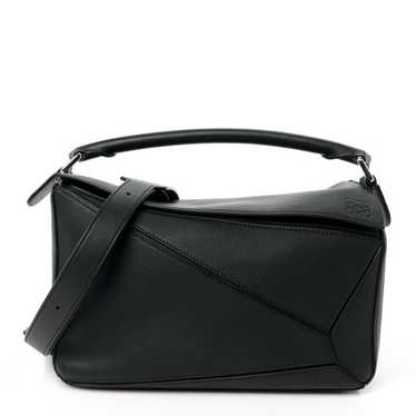 LOEWE Calfskin Medium Puzzle Bag Black