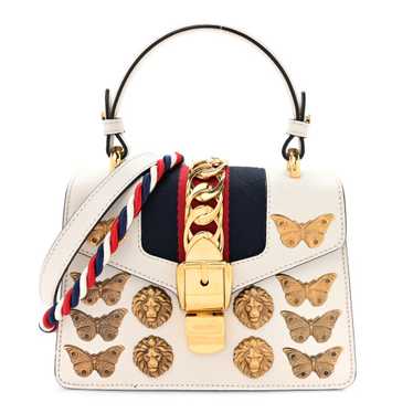 GUCCI Calfskin Animal Studs Mini Sylvie Top Handl… - image 1