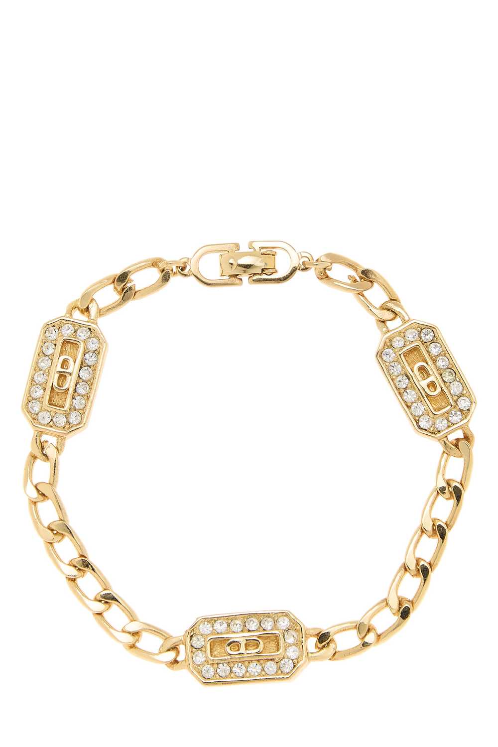 Gold Crystal 'CD' Bracelet - image 1