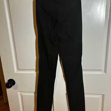 J.Crew Crew leather suede 000 black pants. NWT 450