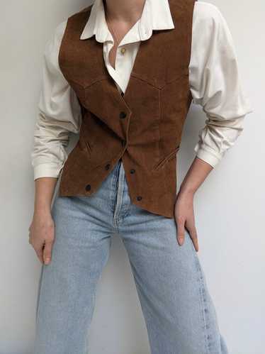 Vintage Tailored Suede Vest