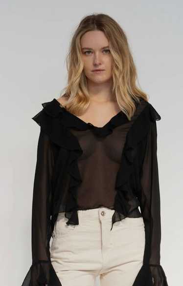 POOLDAY Blouse noir volants