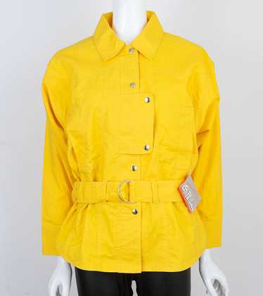 80s G. Pellini Bright Yellow Aviator Jacket - image 1