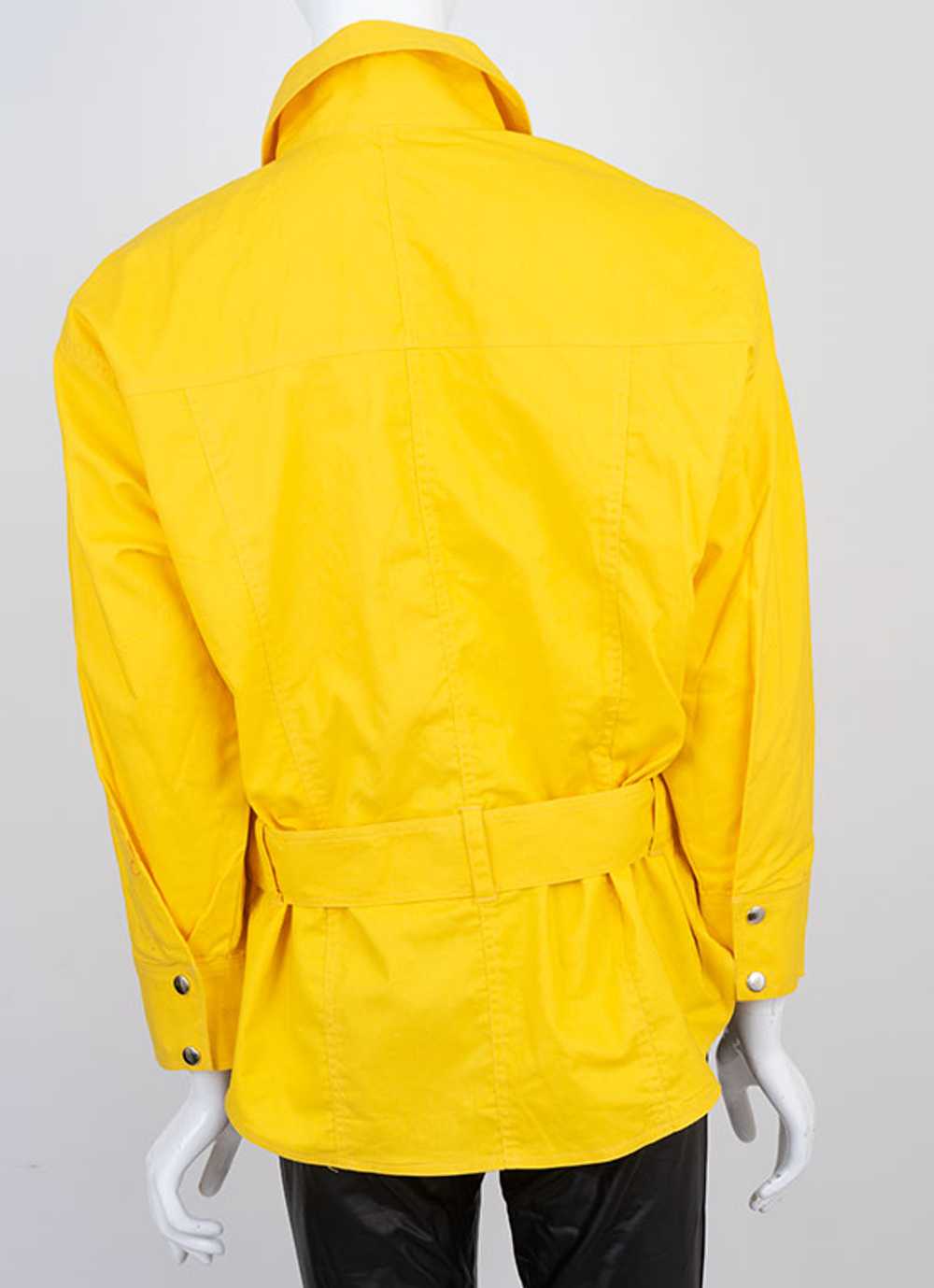 80s G. Pellini Bright Yellow Aviator Jacket - image 4