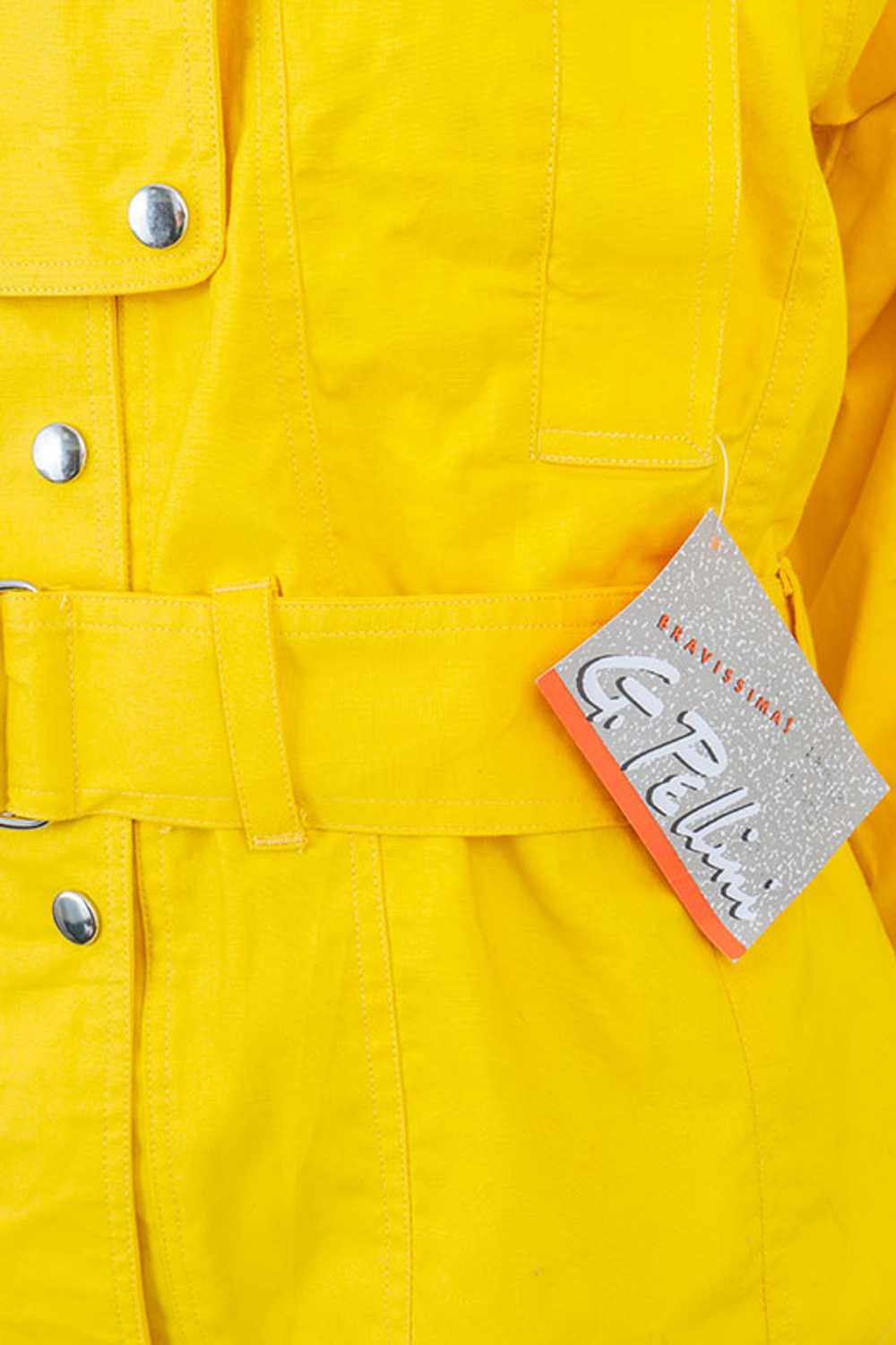 80s G. Pellini Bright Yellow Aviator Jacket - image 5