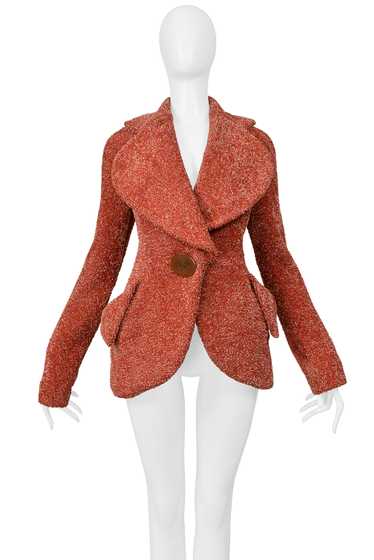 VIVIENNE WESTWOOD RED GARLAND FITTED JACKET WITH G