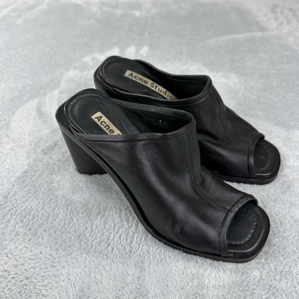 Acne Studios Acne Studios Black Leather Mules Wom… - image 1