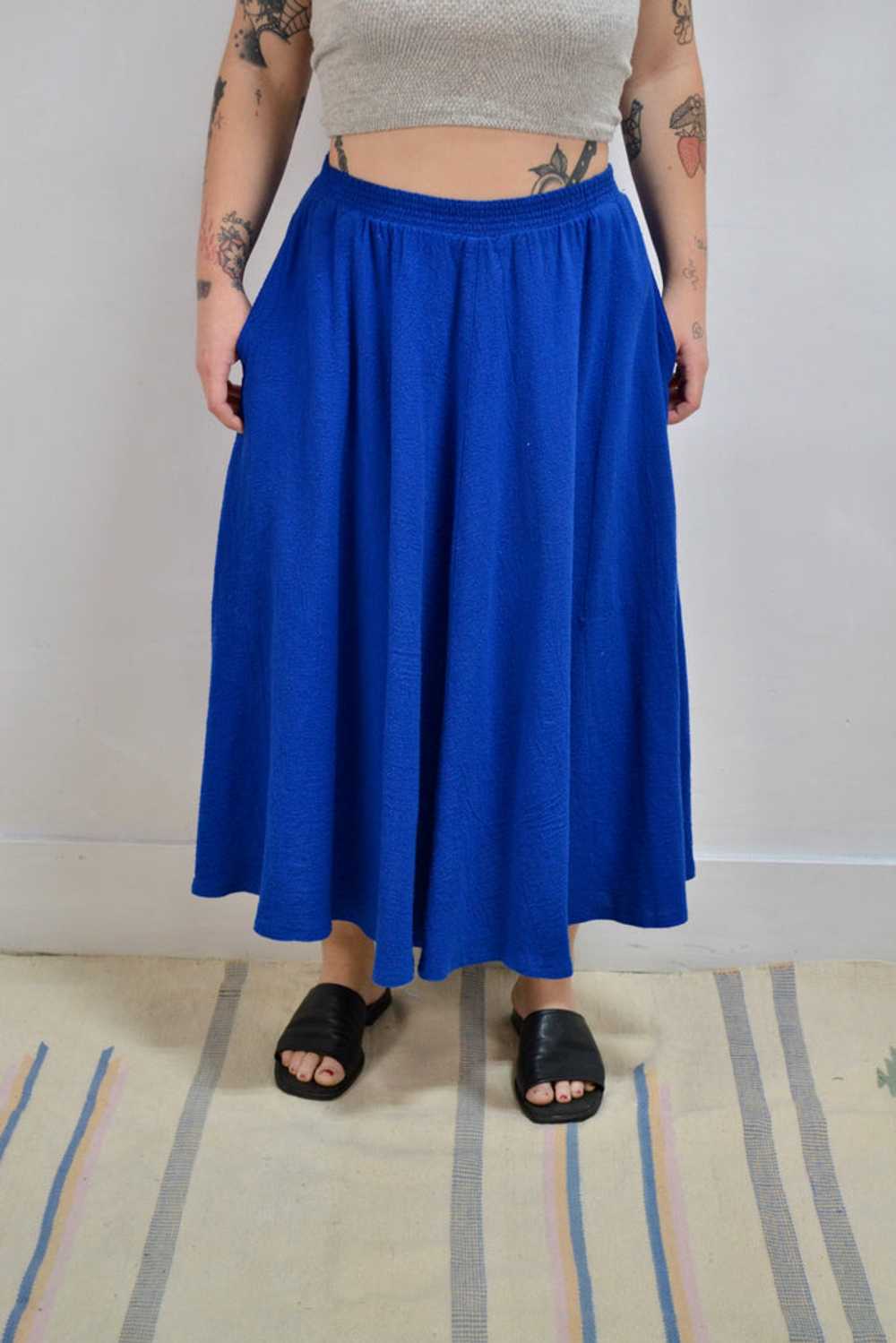 "Color Me Cotton" Cobalt Skirt - image 1