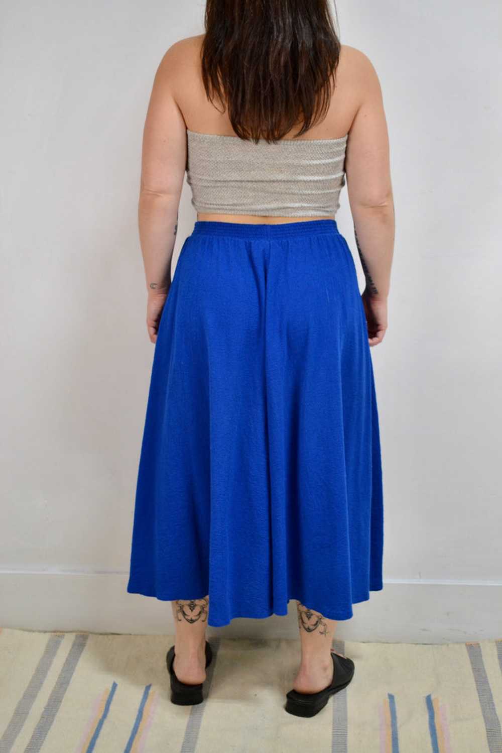 "Color Me Cotton" Cobalt Skirt - image 2