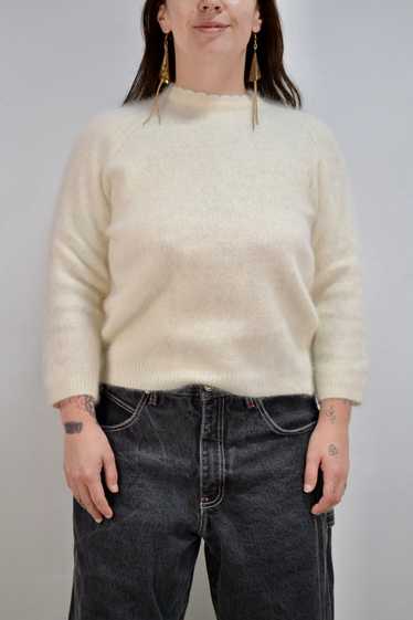 Cream Angora Sweater - image 1