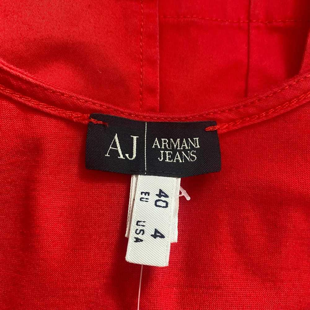 Armani Jeans Midi Dress - Small Red Cotton - image 4