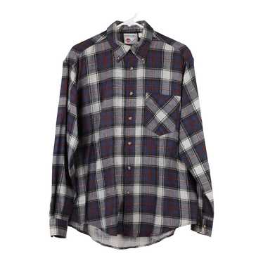 The Big Apple Checked Flannel Shirt - Large Blue … - image 1