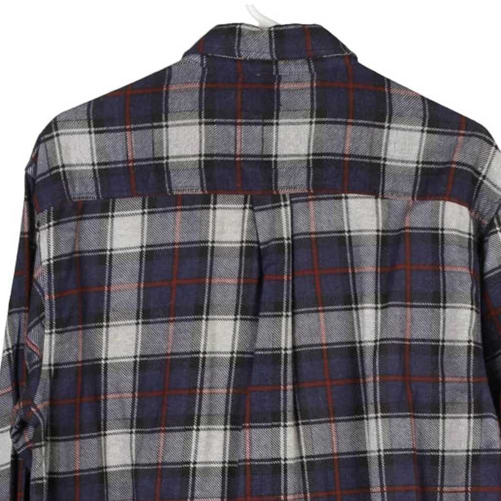 The Big Apple Checked Flannel Shirt - Large Blue … - image 5