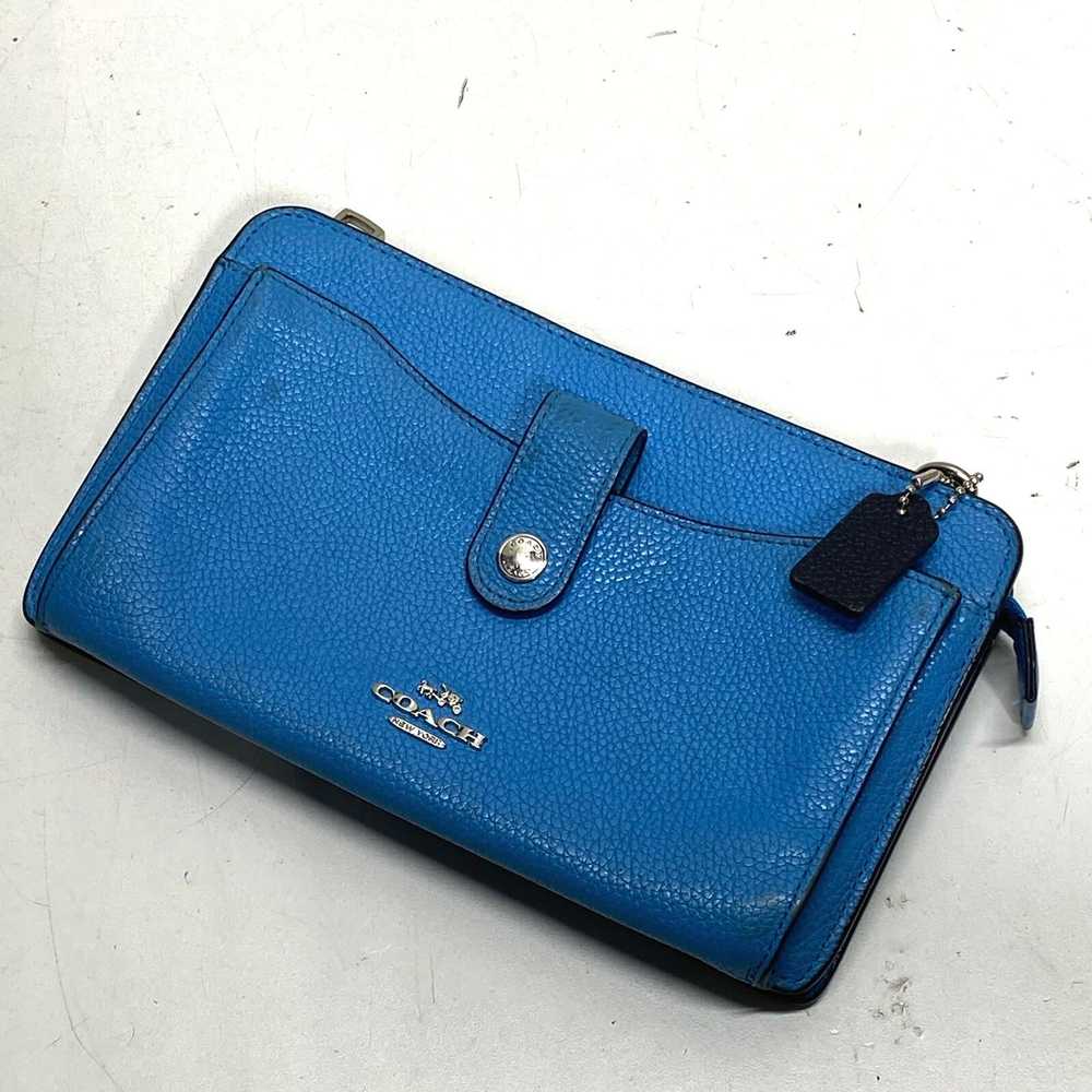 Coach Baby Blue Leather Mini Shoulder Bag - image 7