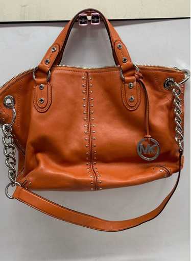 Michael Kors Orange Leather Lg Chain Satchel NWT