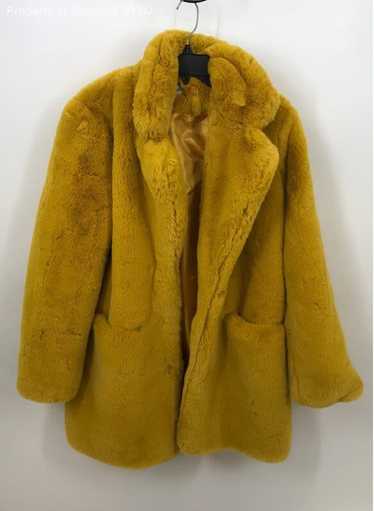 K. Zell Women's Faux Fur Yellow SZ S