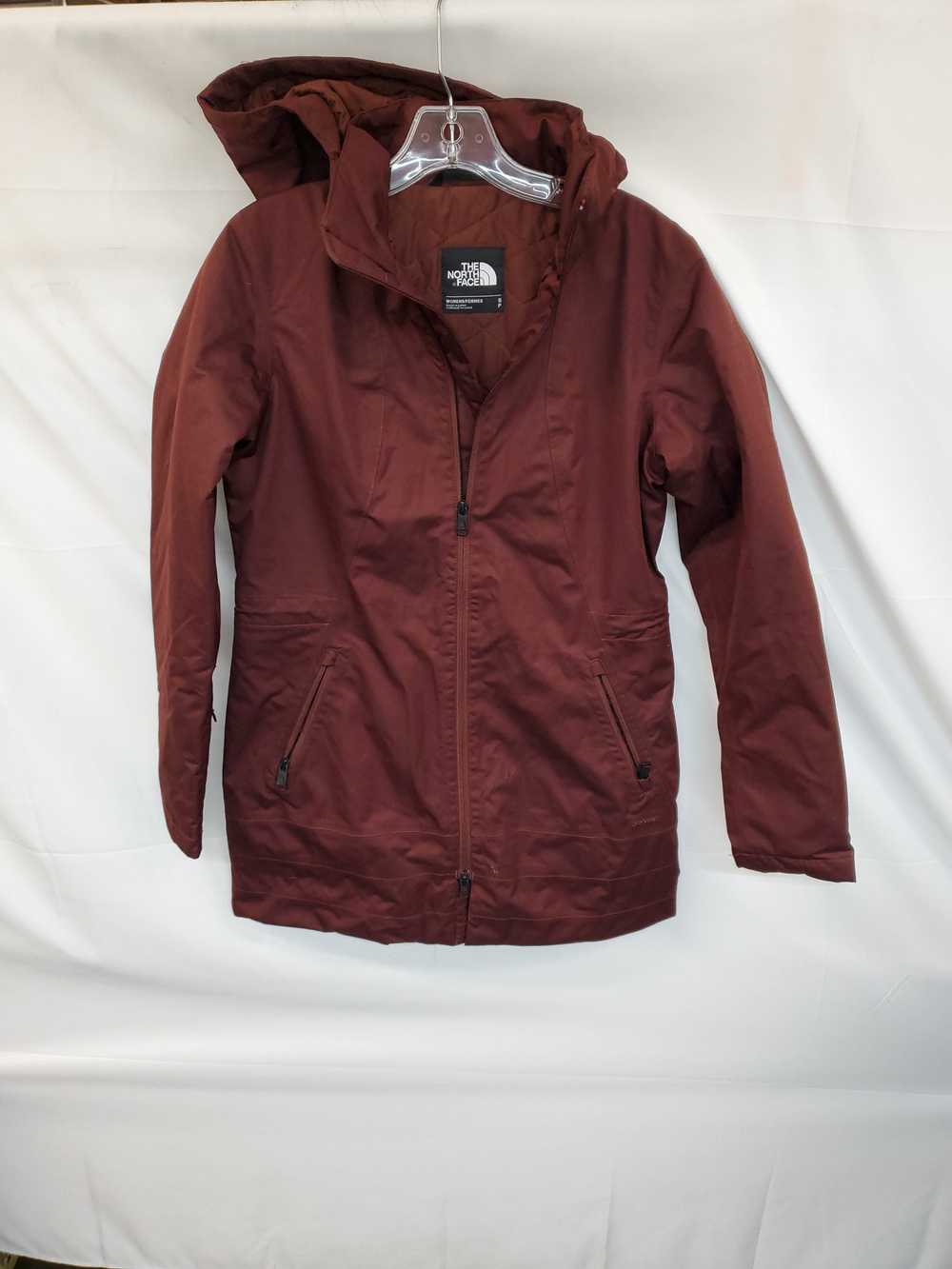 Wm The North Face Burgundy Triclimate Hooded Coat… - image 1