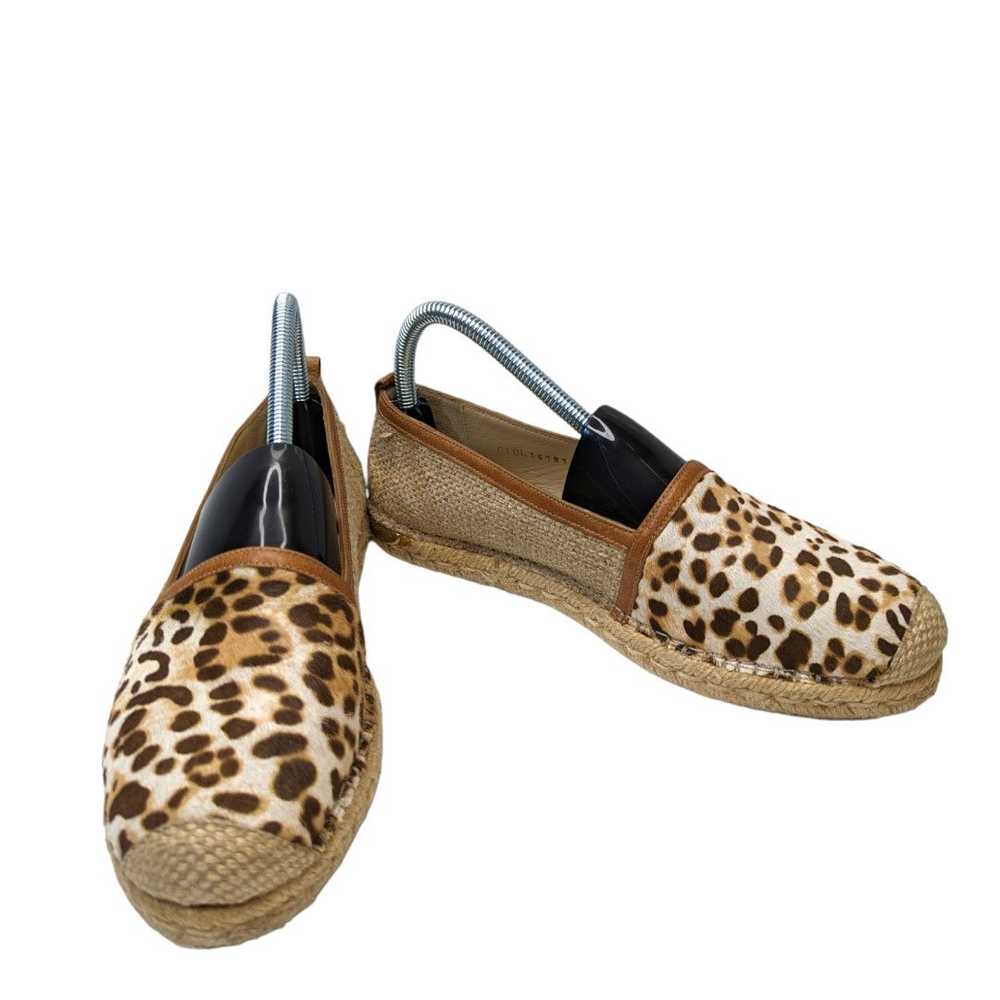 Stuart Weitzman Cheetah print leather espadrilles… - image 2