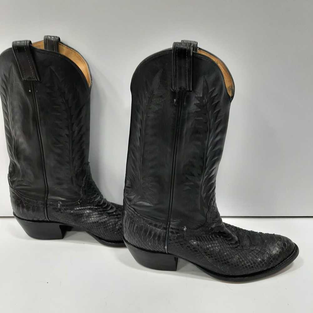 Tony Lama Size 10D Black Boots - image 4