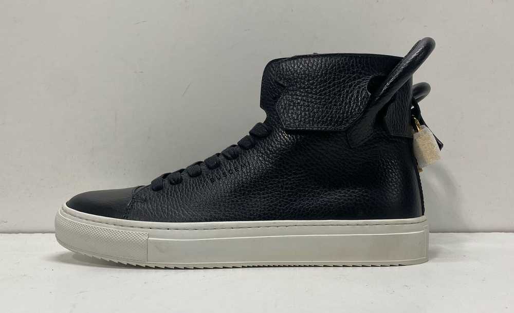 Buscemi Black Leather Lace Up Hi Sneakers Shoes W… - image 1