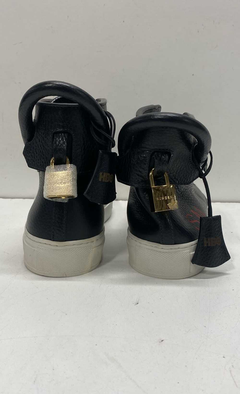 Buscemi Black Leather Lace Up Hi Sneakers Shoes W… - image 4