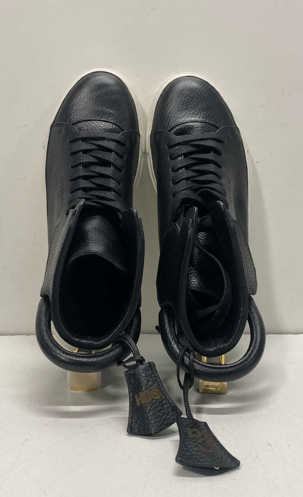 Buscemi Black Leather Lace Up Hi Sneakers Shoes W… - image 5