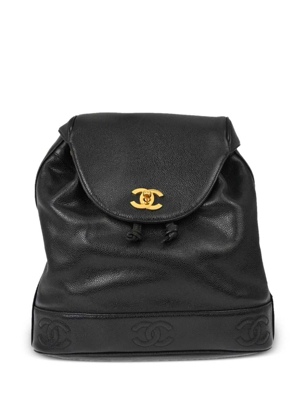 CHANEL Pre-Owned 1995 Triple CC backpack - Black - image 1