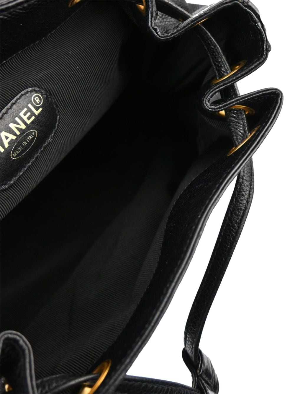 CHANEL Pre-Owned 1995 Triple CC backpack - Black - image 4