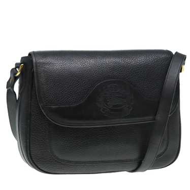 Burberry Nova Check Black Leather Shoulder Bag (P… - image 1