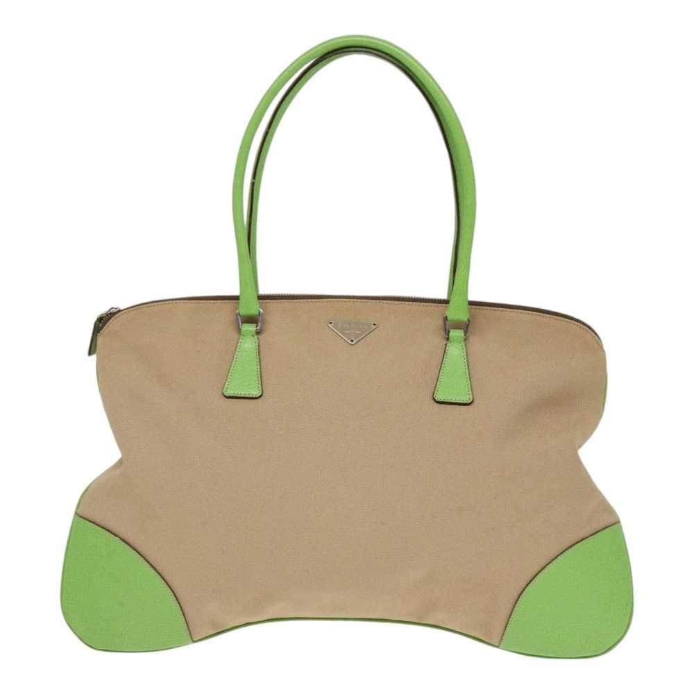 Prada Bowling Beige Canvas Shoulder Bag (Pre-Owne… - image 2