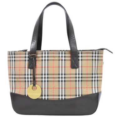 Burberry Nova Check Beige Canvas Handbag (Pre-Own… - image 1