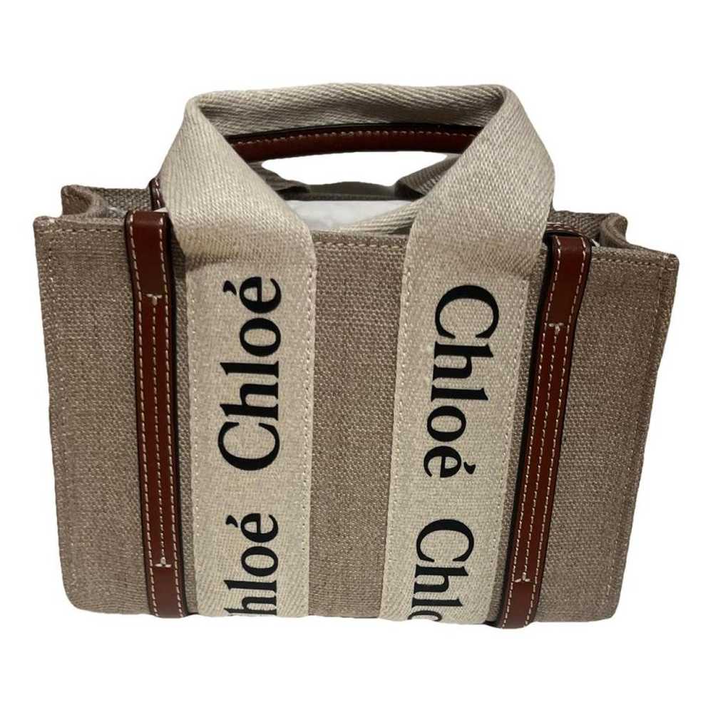 Chloé Woody linen tote - image 1