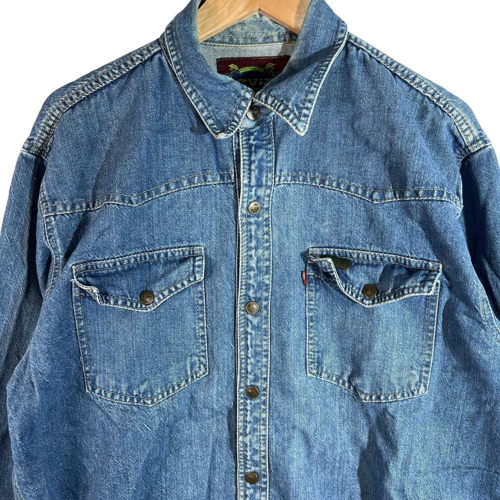 Levi's Levis Denim Long Sleeve Button Down - image 2