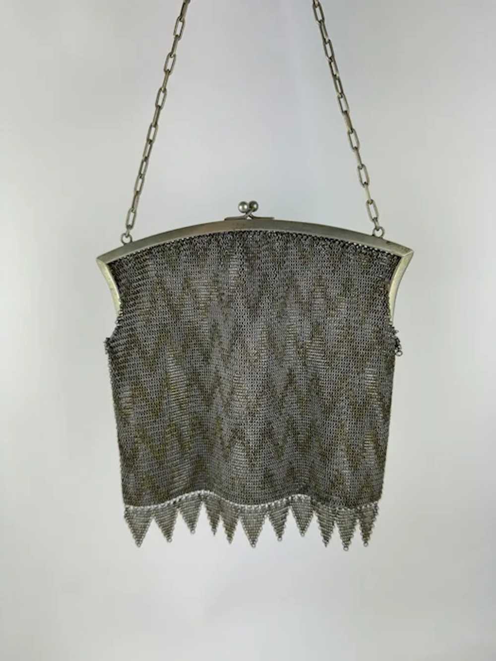 Herringbone Vintage Metal Mesh Bag from late 1800… - image 11