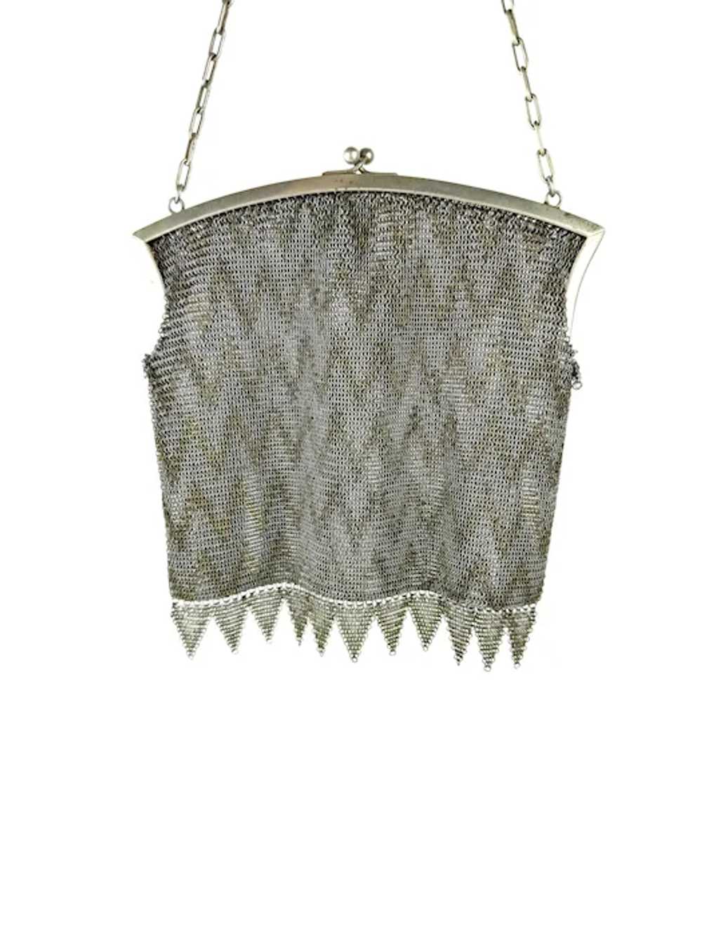 Herringbone Vintage Metal Mesh Bag from late 1800… - image 2