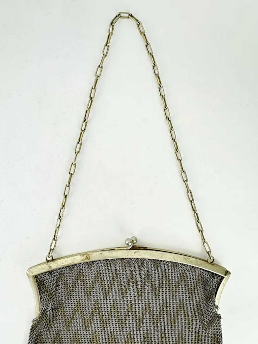 Herringbone Vintage Metal Mesh Bag from late 1800… - image 5