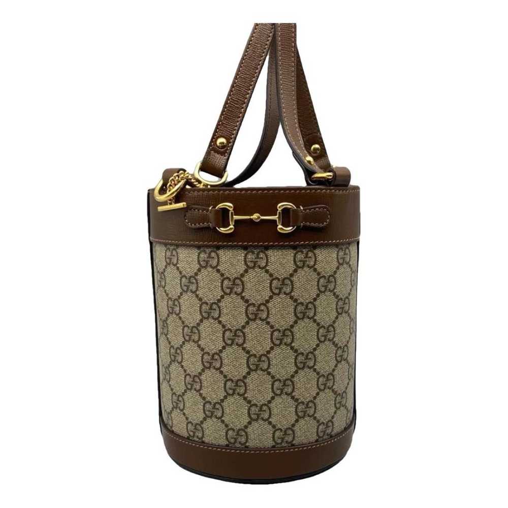 Gucci Horsebit 1955 Bucket cloth handbag - image 1