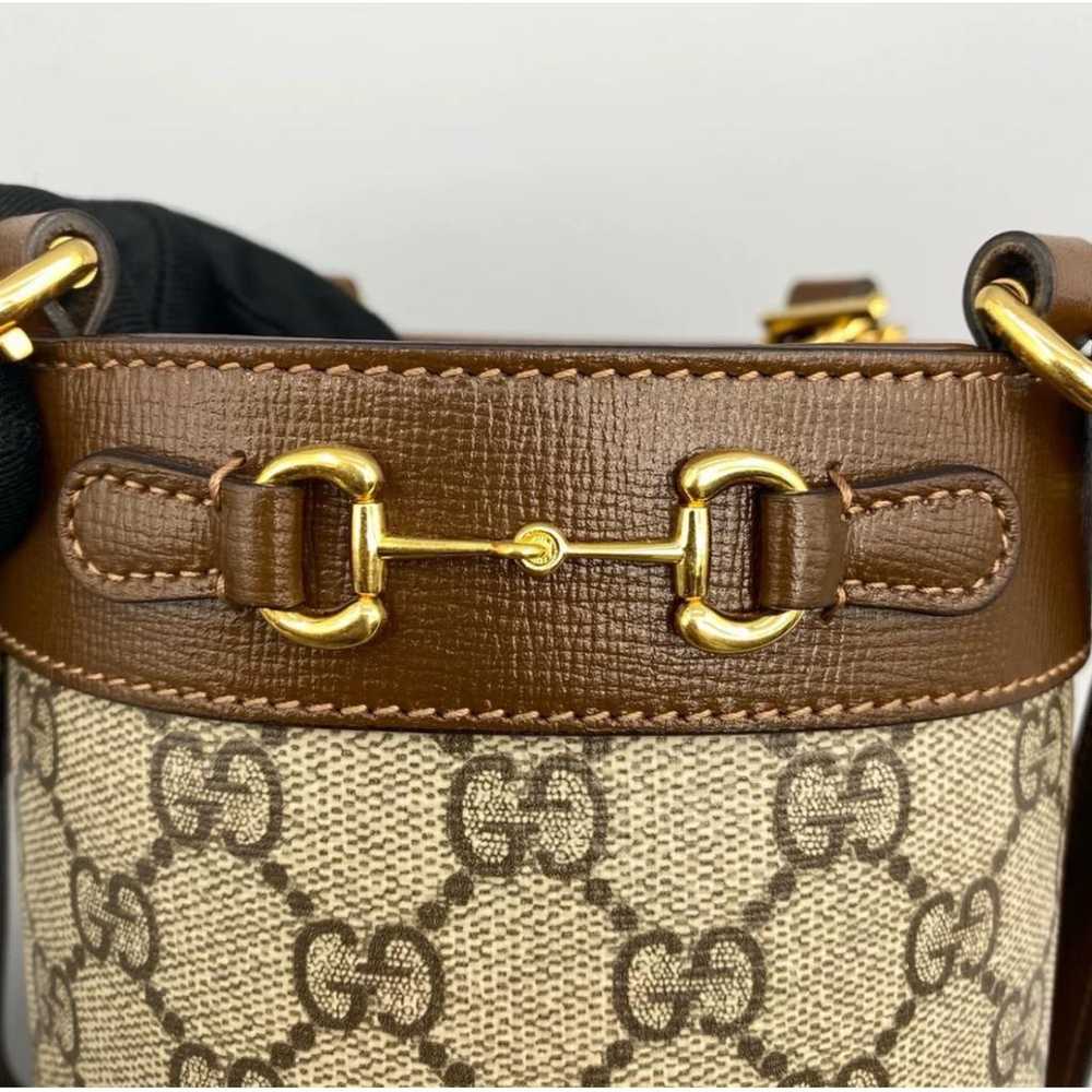 Gucci Horsebit 1955 Bucket cloth handbag - image 5