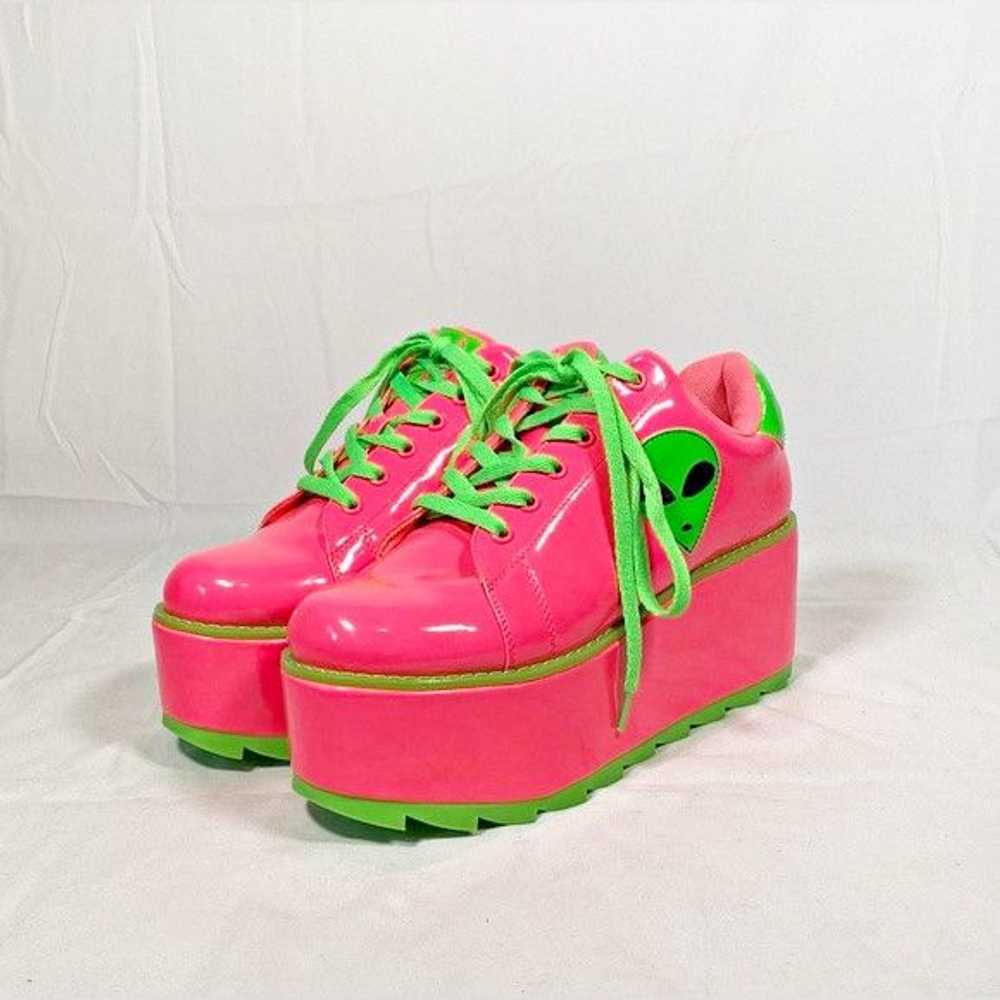 Other YRU LaLa Neon Pink Green Patent Alien Punk … - image 1