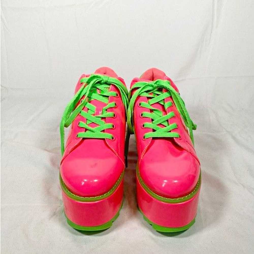 Other YRU LaLa Neon Pink Green Patent Alien Punk … - image 3