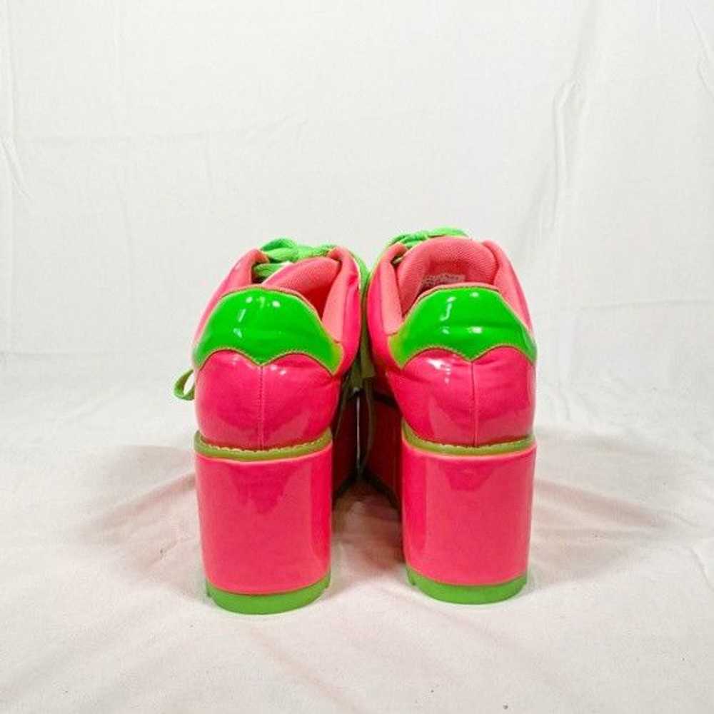 Other YRU LaLa Neon Pink Green Patent Alien Punk … - image 6