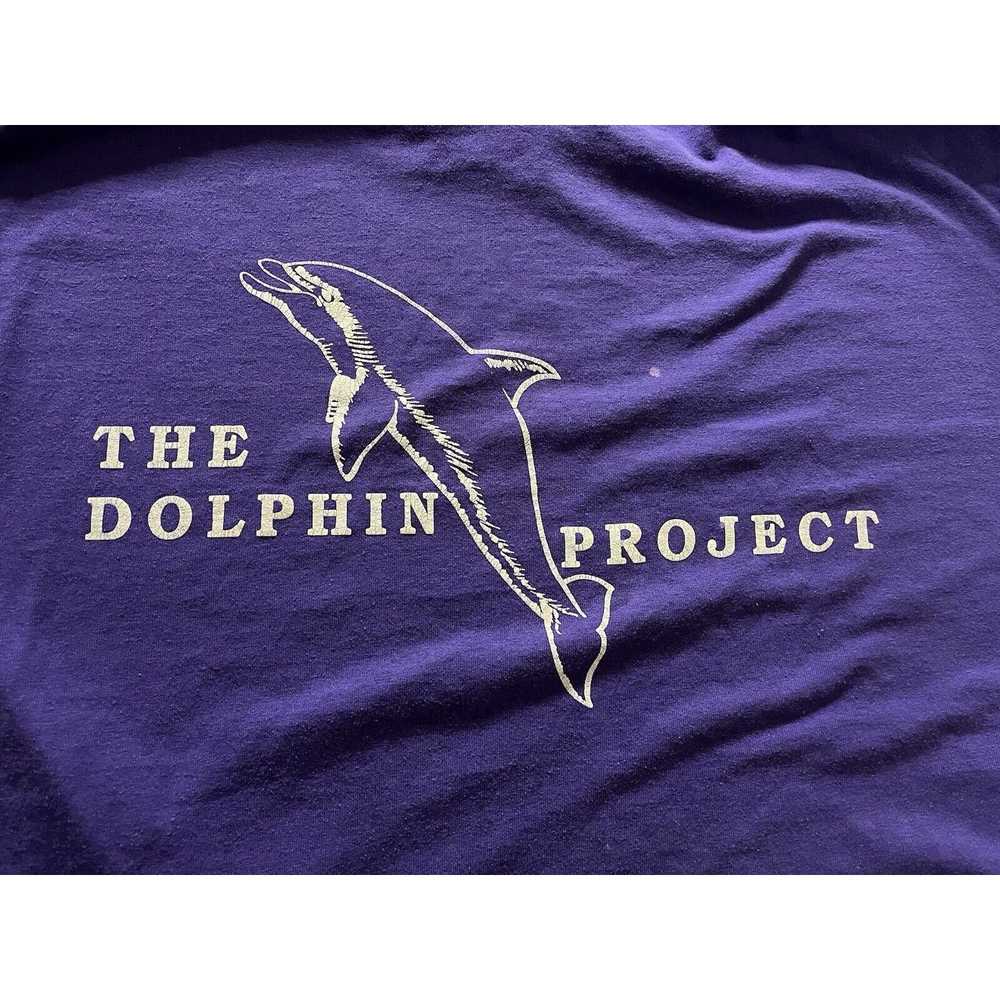 Hanes Vintage The Dolphin Project T-Shirt - Purpl… - image 2