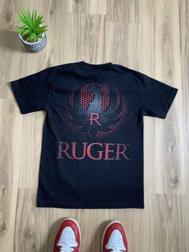 Streetwear × Vintage Ruger Gun T-Shirt Black Red