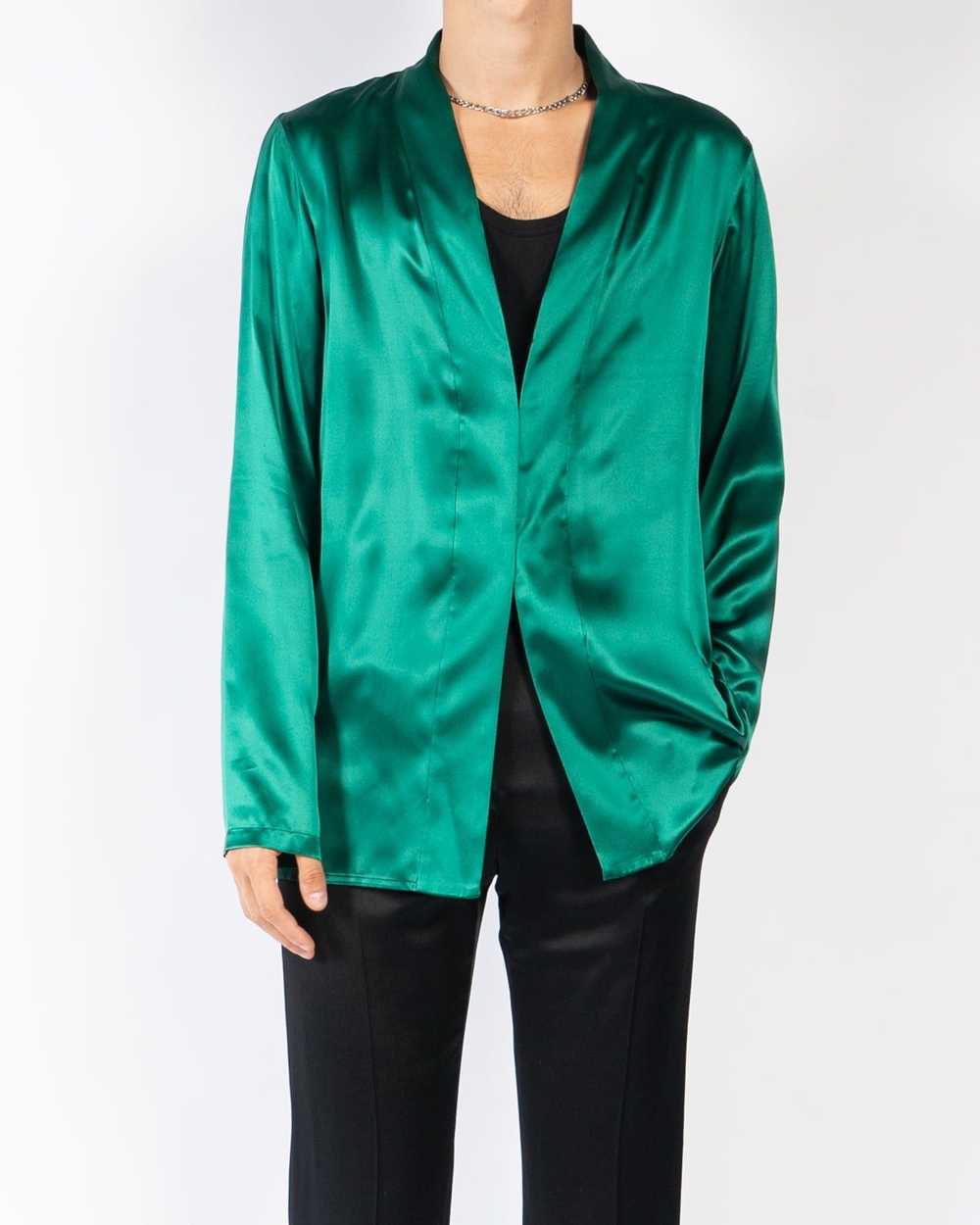 Haider Ackermann SS19 Green Kimono Silk Shirt - image 1