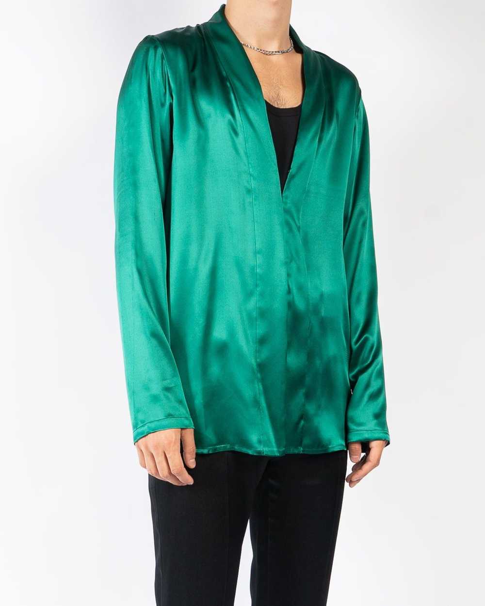 Haider Ackermann SS19 Green Kimono Silk Shirt - image 2