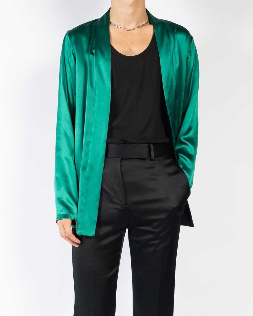 Haider Ackermann SS19 Green Kimono Silk Shirt - image 4